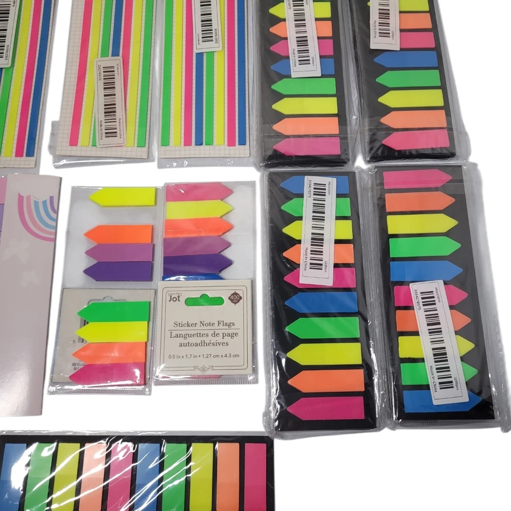 (Lot Of 13) Packs Bundle Collection Sealed Sticky Index Tabs/Strips/Page Markers